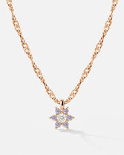 LUAMAYA Sparkling Purple Petal Necklace