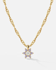 LUAMAYA Sparkling Purple Petal Necklace
