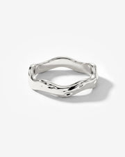 LUAMAYA Hammered Wave Ring