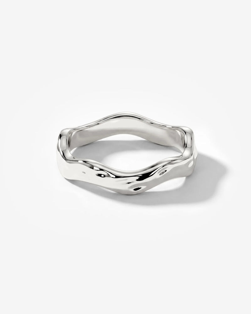 LUAMAYA Hammered Wave Ring