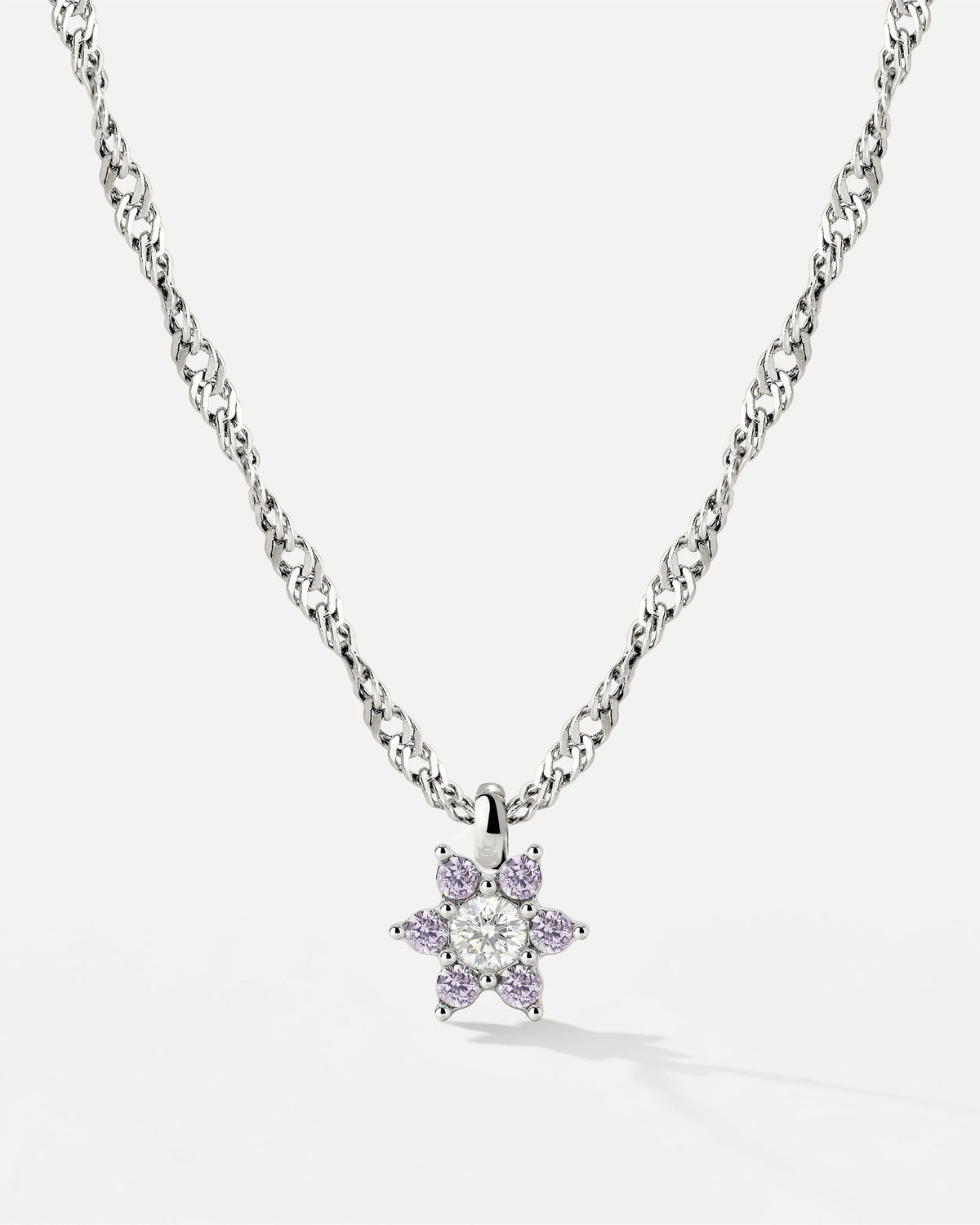 LUAMAYA Sparkling Purple Petal Necklace