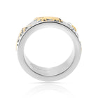 Bicolor Ring aus Sterlingsilber mit Kühen, Matterhorn und Edelweiss RG-7020-48
