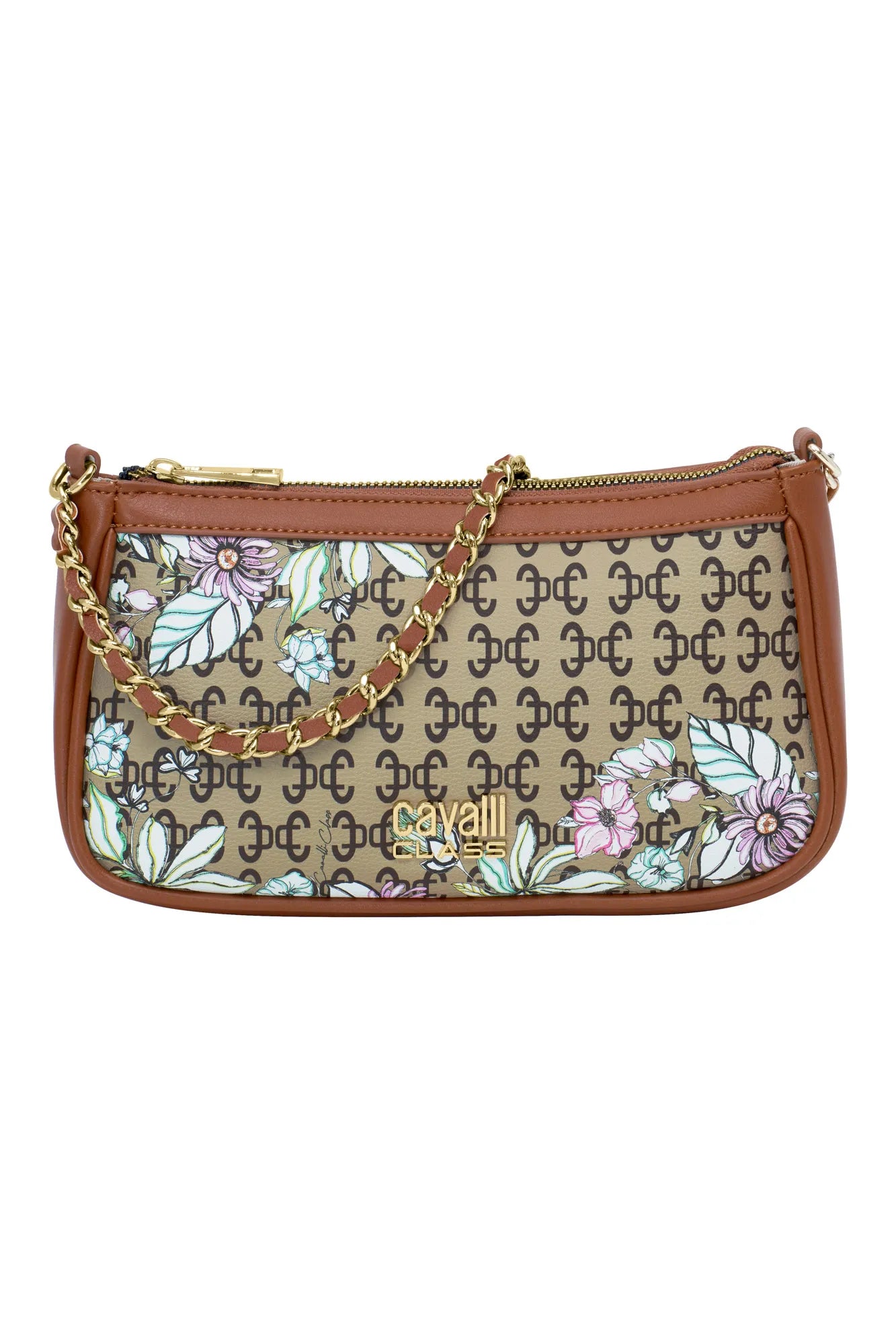 Cavalli Class Dorotea Satteltasche mit floralem Monogramm