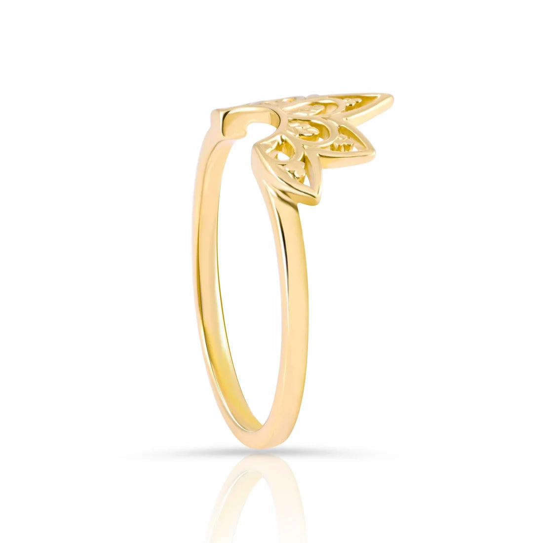 Ring im Ethno-Stil aus Sterling Silber mit Gelbgold plattiert RI-10100GP-48