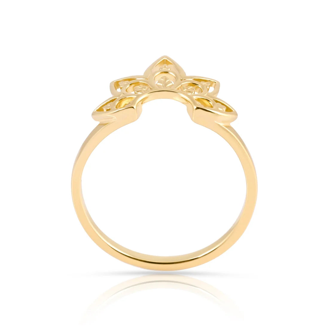 Ring im Ethno-Stil aus Sterling Silber mit Gelbgold plattiert RI-10100GP-48