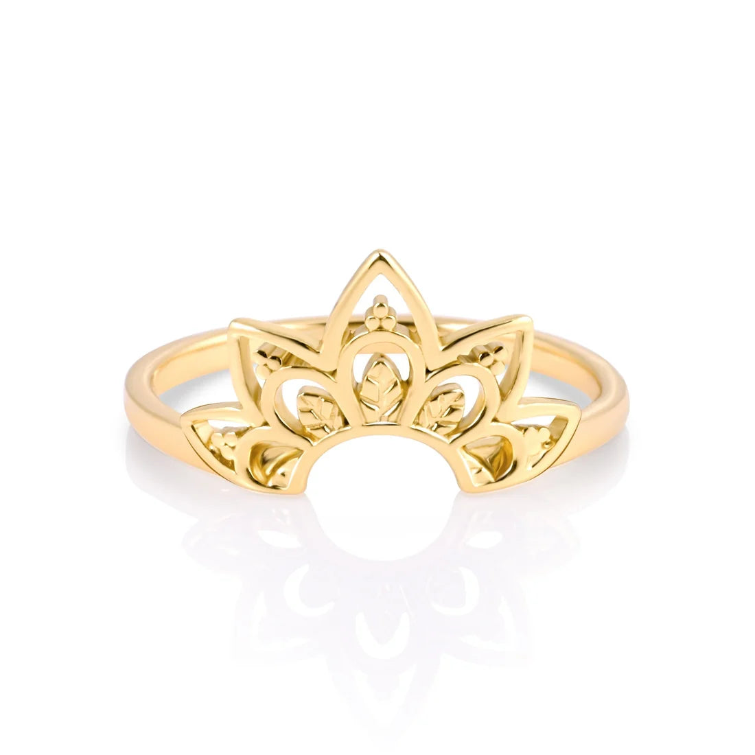 Ring im Ethno-Stil aus Sterling Silber mit Gelbgold plattiert RI-10100GP-48