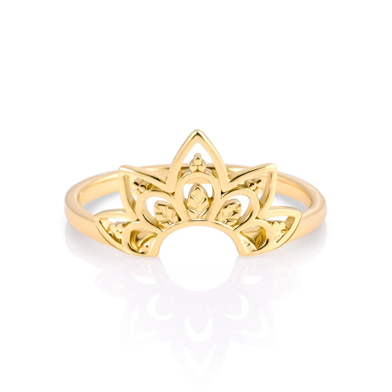 Ring im Ethno-Stil aus Sterling Silber mit Gelbgold plattiert RI-10100GP