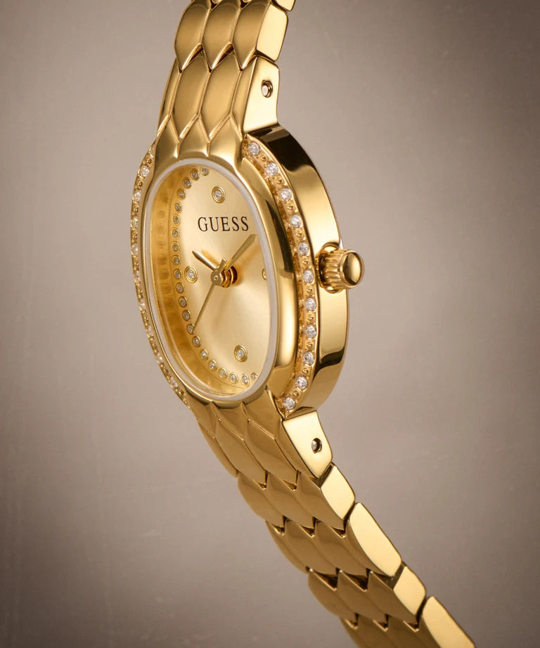 GUESS Ladies Viola Gold Tone Analog Watch