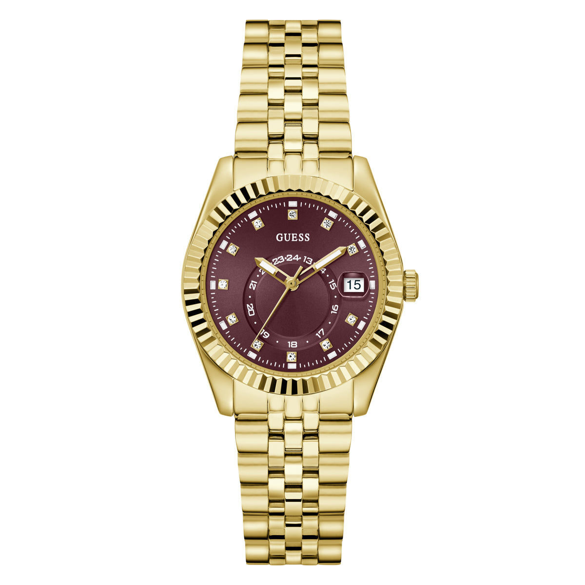 GUESS Jada Ladies Watch Burgundy Sunray GW0936L2