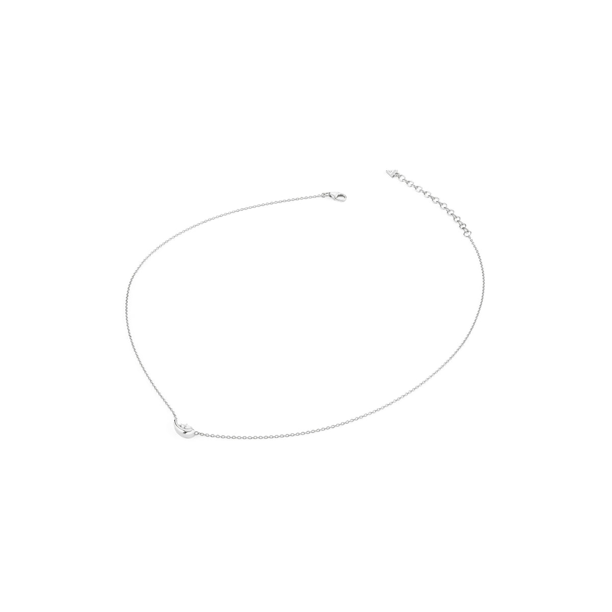GUESS 925 Silver Necklace Double Wave