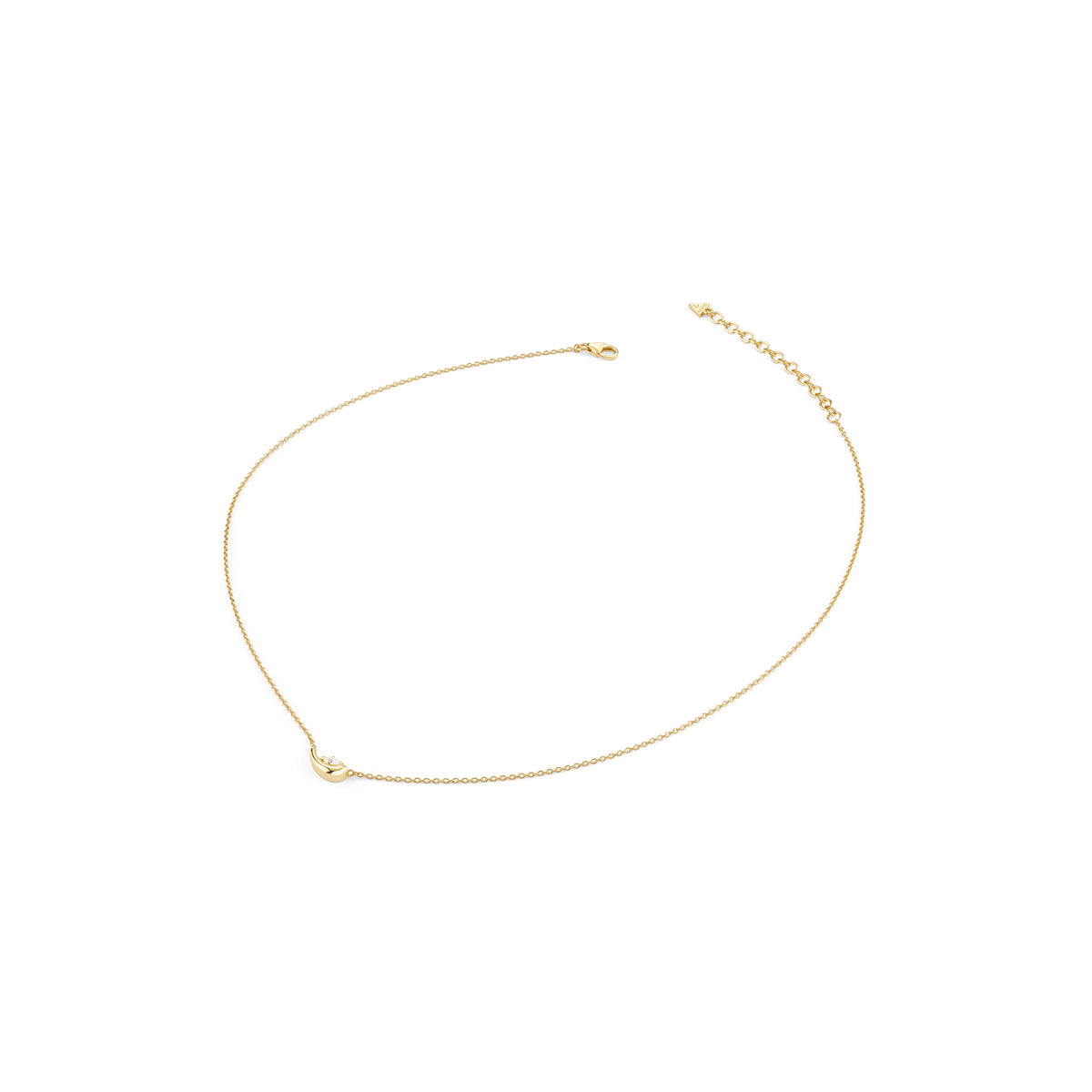 GUESS 925 Silver Necklace Double Wave