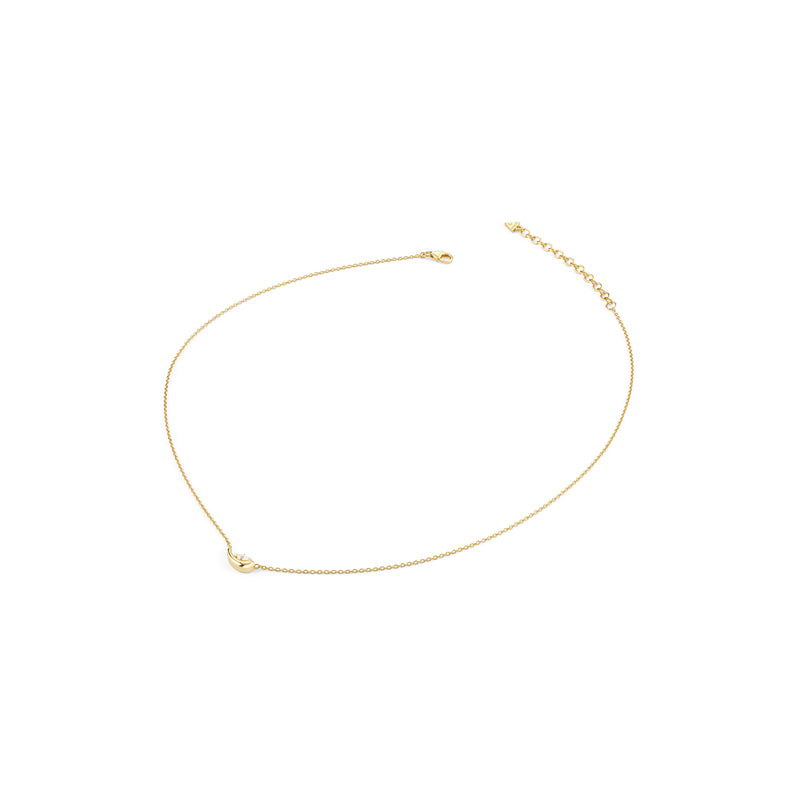 GUESS 925 Silver Necklace Double Wave