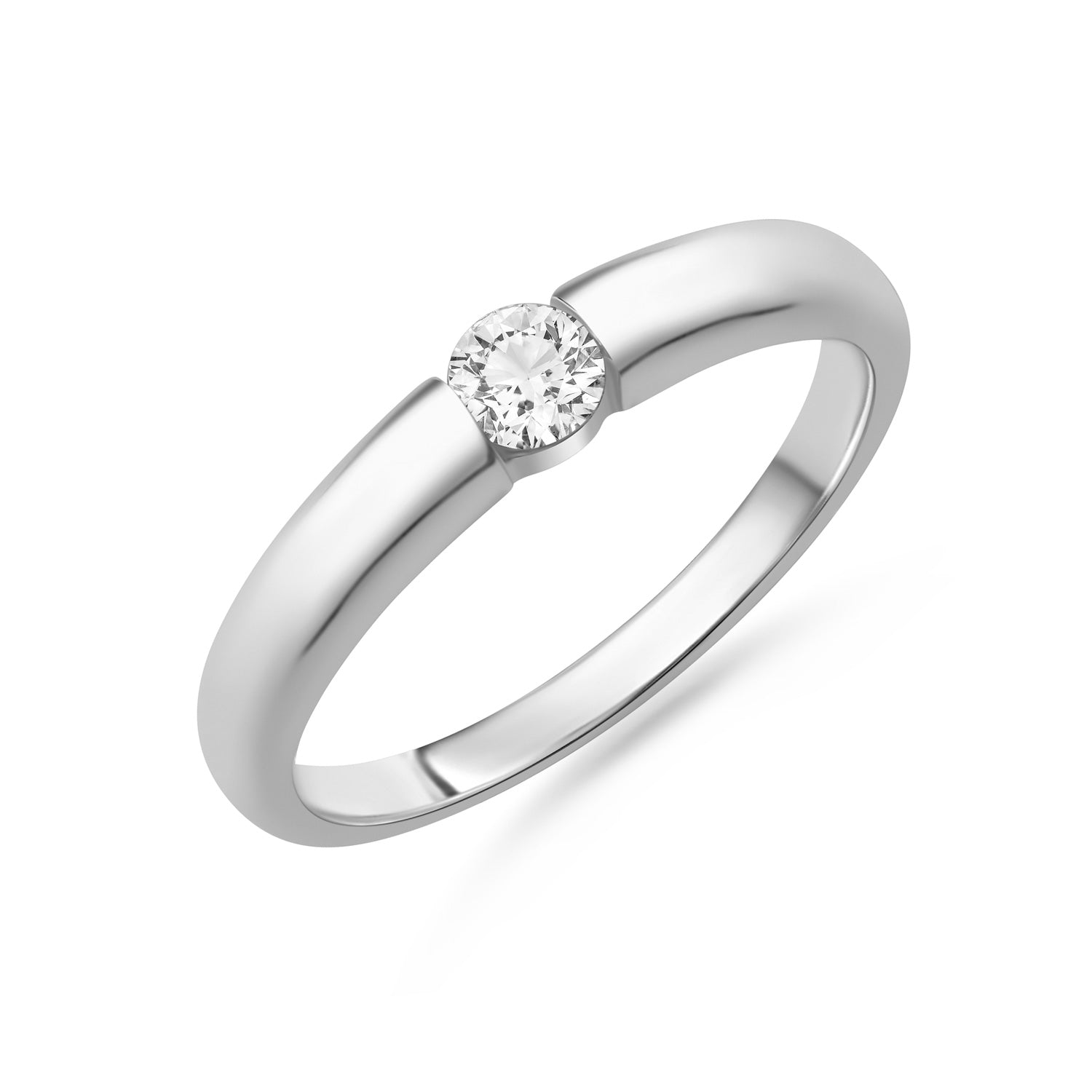 Lovebird Damenring mit Lab Grown Brillant 0,20 ct. Weißgold 585 LB705