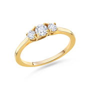 Lovebird Damenring mit 3 Lab Grown Brillanten 0,38 ct. Gelbgold 585 LB714