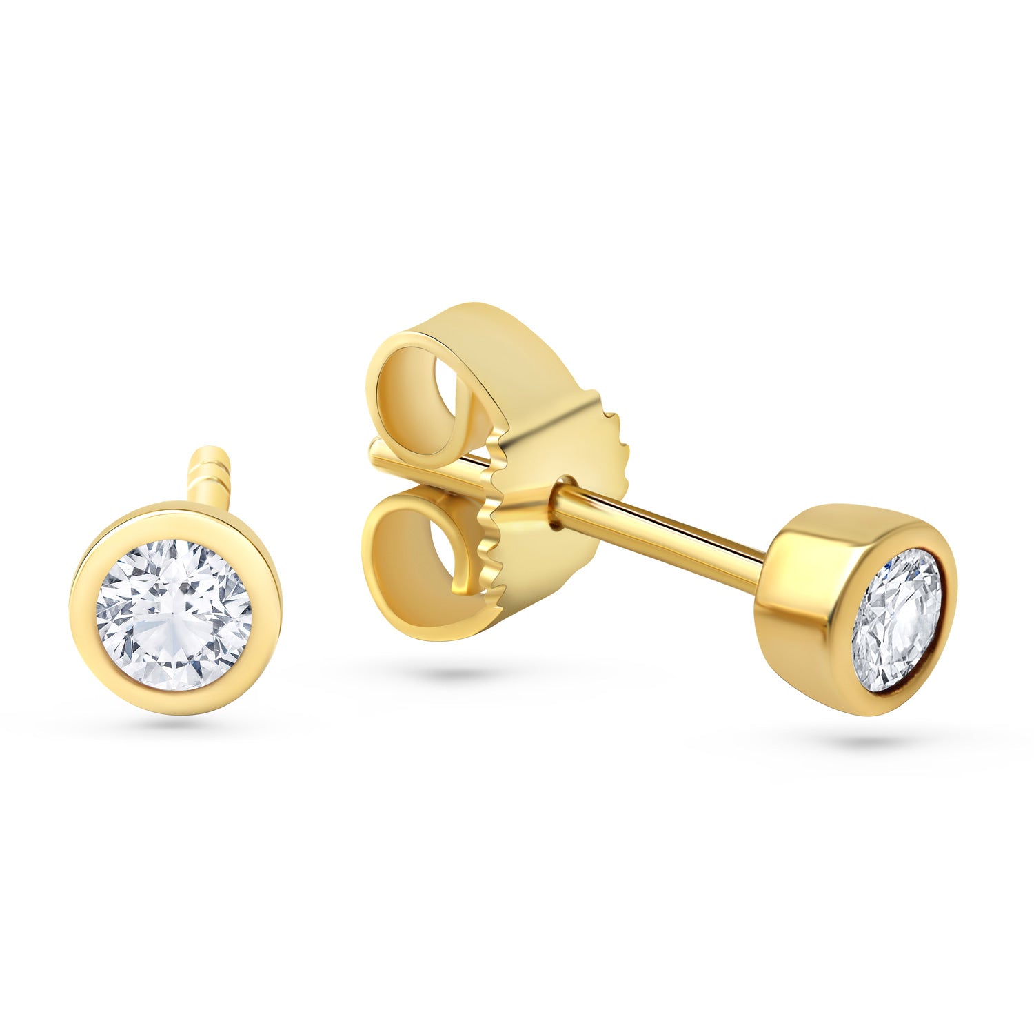 Lovebird Ohrstecker mit Lab Grown Brillant 0,20 ct. Gelbgold 585 LB720