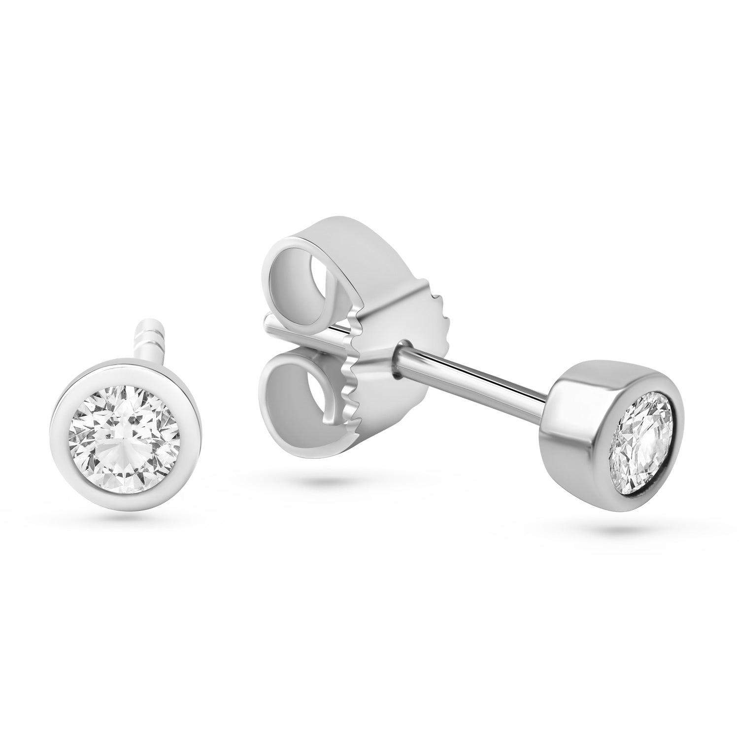 Lovebird Ohrstecker mit Lab Grown Brillant 0,20 ct. Weißgold 585 LB721