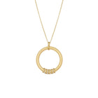 Lange Halskette mit Anhänger aus 18kt gelbgoldplattiertem Sterlingsilber NG-1456