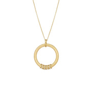 Lange Halskette mit Anhänger aus 18kt gelbgoldplattiertem Sterlingsilber NG-1456