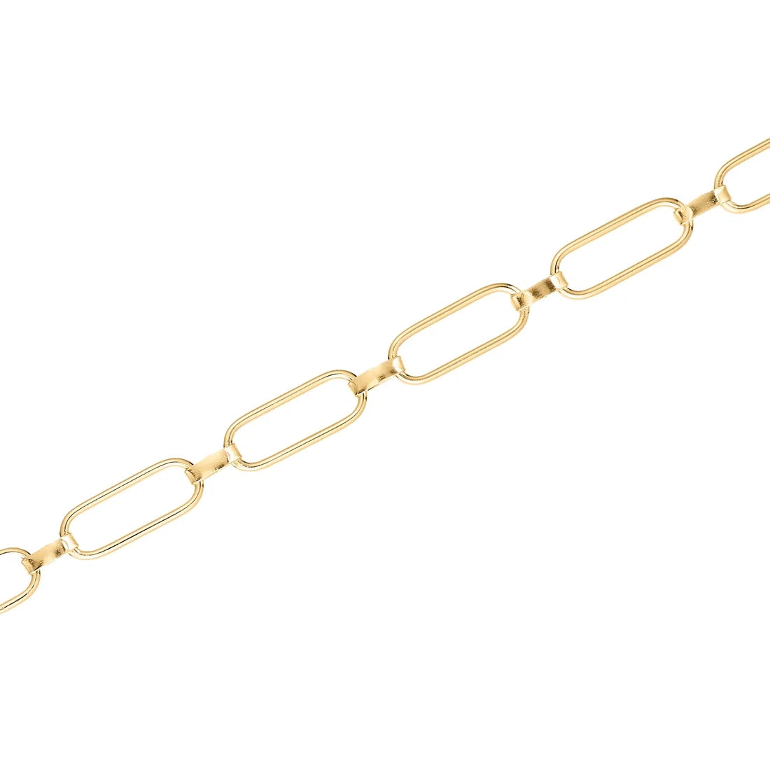 Halskette aus vergoldetem Sterlingsilber mit glänzenden Ringen NE-10010GP