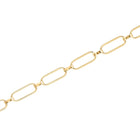Halskette aus vergoldetem Sterlingsilber mit glänzenden Ringen NE-10010GP