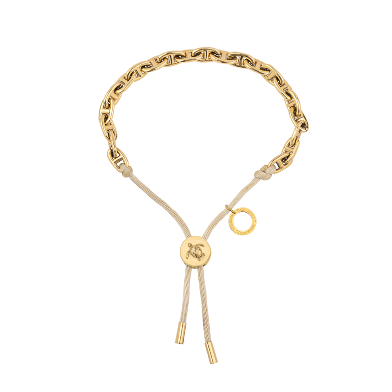 Turtle Anchor Chain Armkette Gold Sand MARINIUM PH-FB-2059