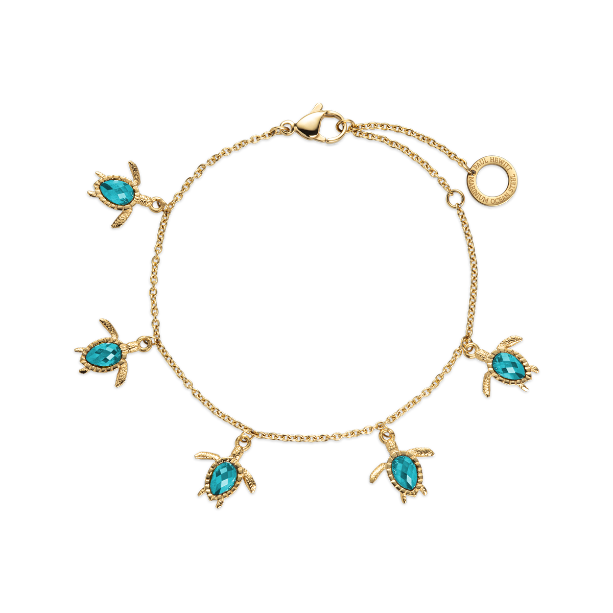 Turtle Armkette Aquamarine Gold PH-JE-1577