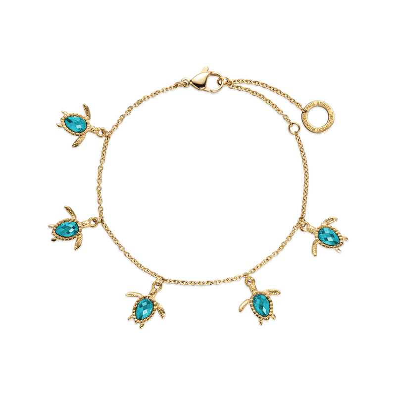 Turtle Armkette Aquamarine Gold PH-JE-1577