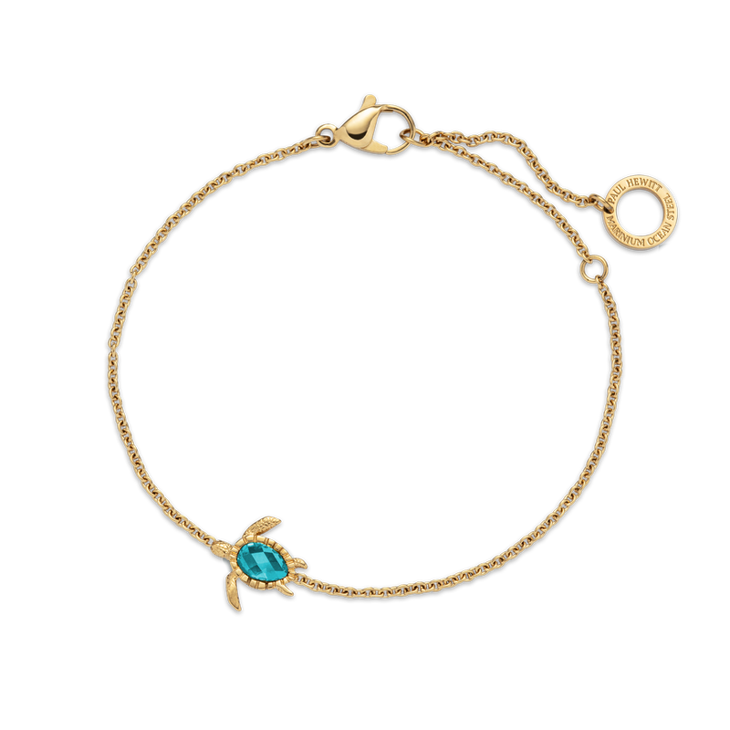 Turtle Mono Armkette Aquamarine Gold PH-JE-1589