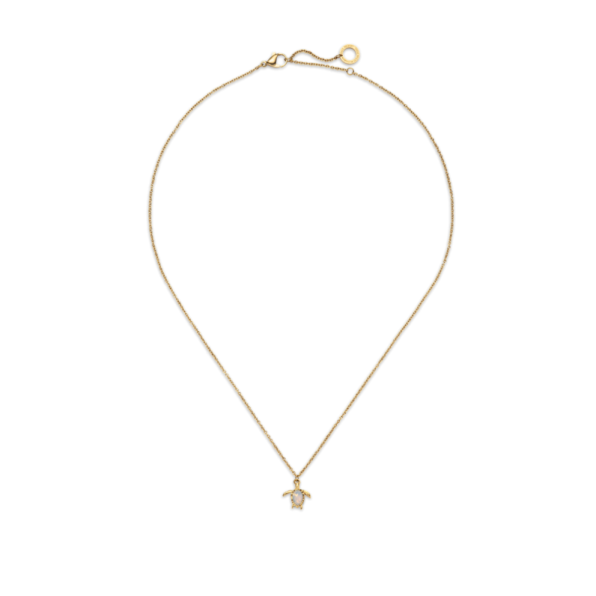 Turtle Mono Halskette White Breeze Gold PH-JE-2339