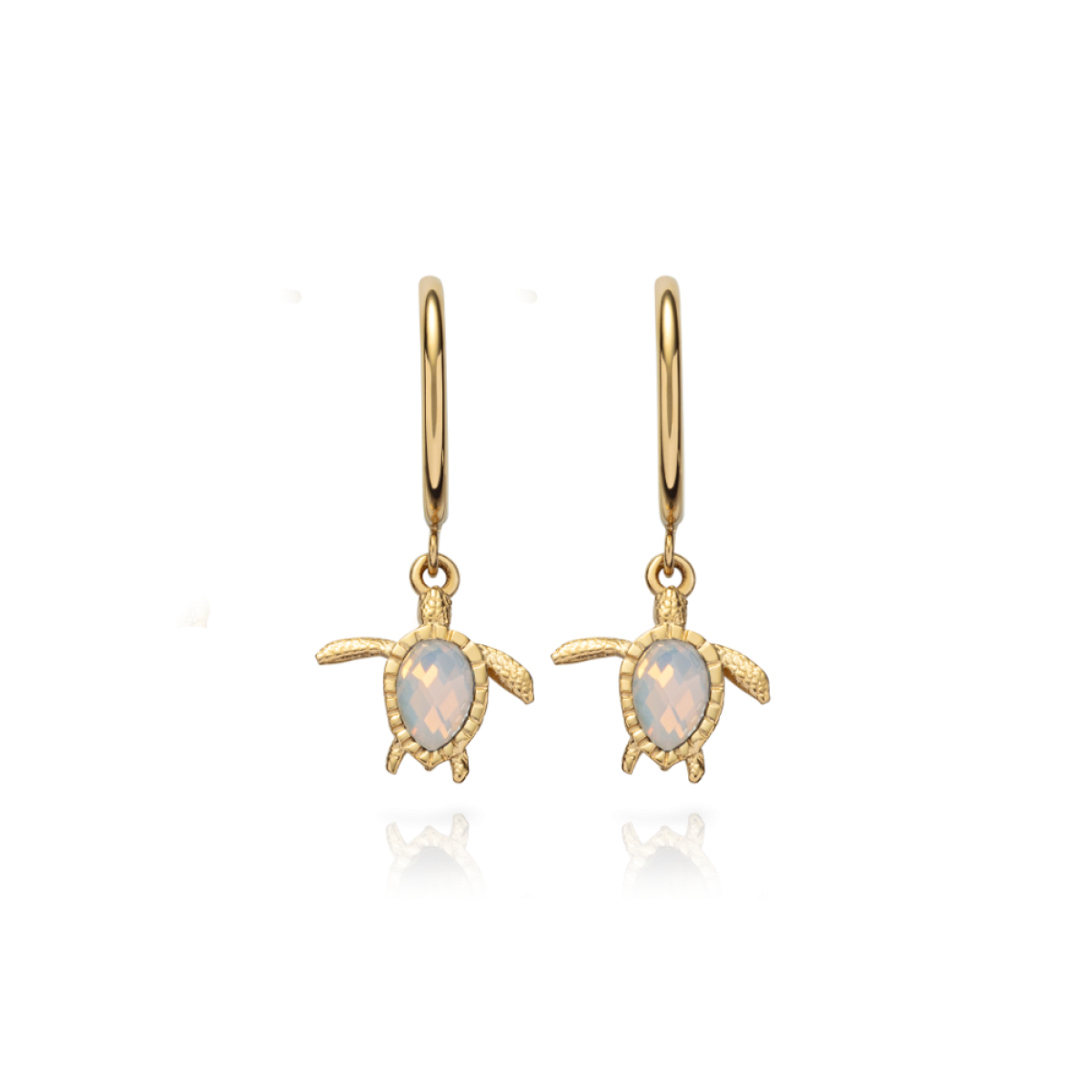 Turtle Hoops White Breeze Gold PH-JE-2342
