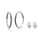 Schmuckset Ohrringe mit Charms - Turtle Silver PH-SET-6