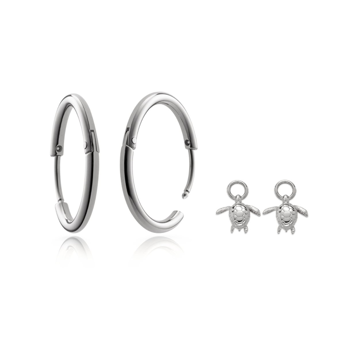 Schmuckset Ohrringe mit Charms - Turtle Silver PH-SET-6