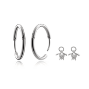 Schmuckset Ohrringe mit Charms - Turtle Silver PH-SET-6