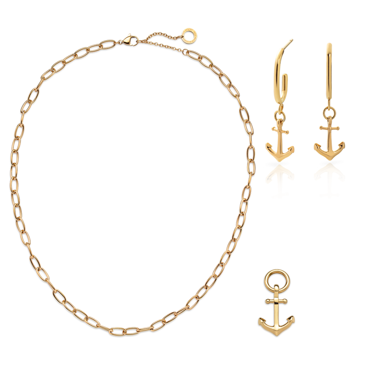 Schmuckset Hals-, Armkette und Ohrstecker PH-SET-7