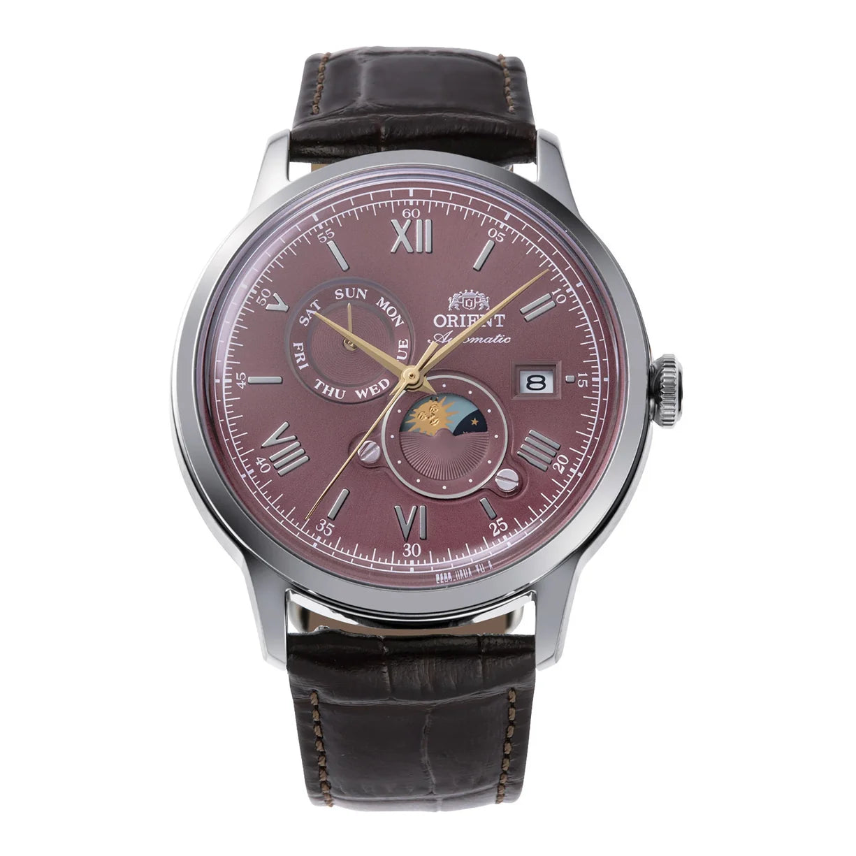 Orient Bambino Sun & Moon Bordeaux RA-AK0807R