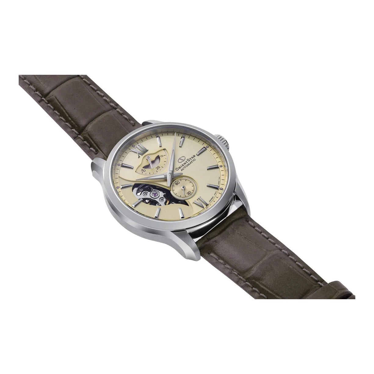 Orient Star Layered Skeleton Leder Champagner RE-AV0B10G00B