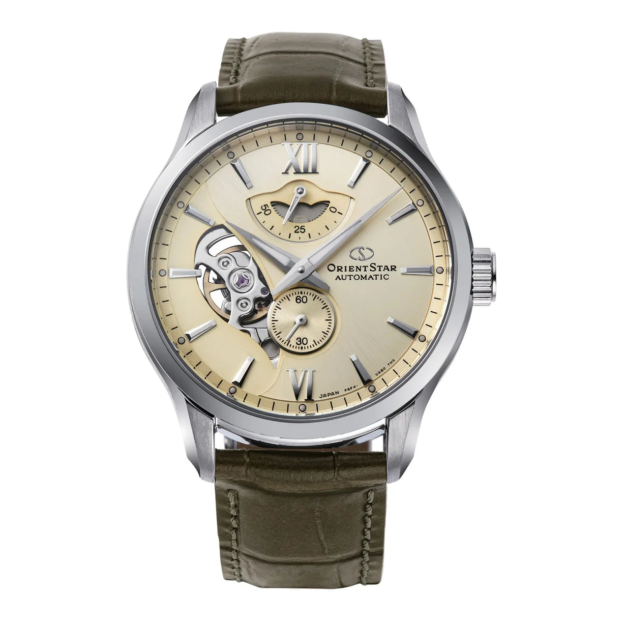 Orient Star Layered Skeleton Leder Champagner RE-AV0B10G00B