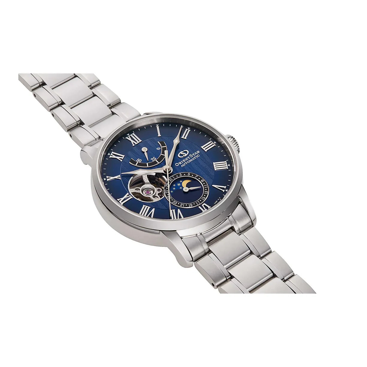 Orient Star Moon Phase Blau Navy RE-AY0103L00B