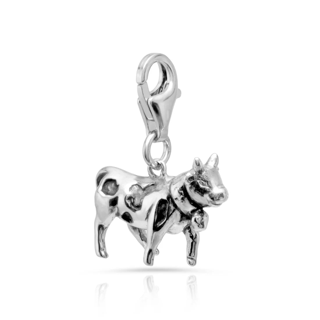 Charm Silber rhodiniert Swiss Edelweiss Kuh Motiv C-7029
