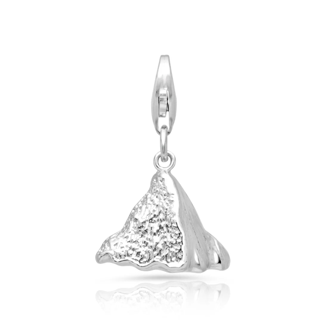 Charm aus rhodiniertem Silber mit Matterhorn-Motiv (3D) und Emblem der Schweizer Flagge C-8031