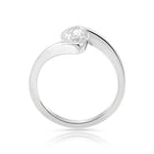 Ring aus rhodiniertem Sterlingsilber mit facettiertem Bergkristall Marquise SR-721