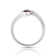 Ring aus rhodiniertem Sterlingsilber mit facettiertem Rauchquarz SR-722