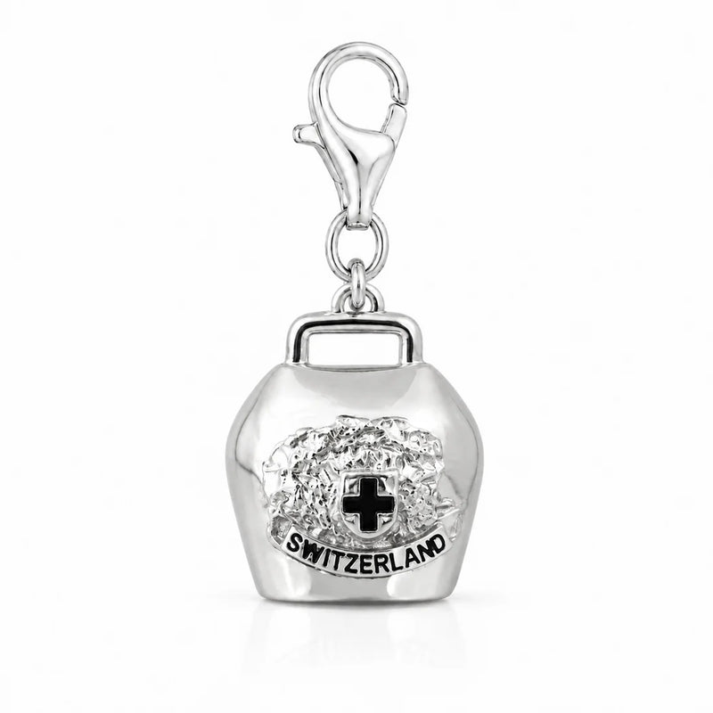 Glocke Charm aus rhodiniertem Silber C-8045