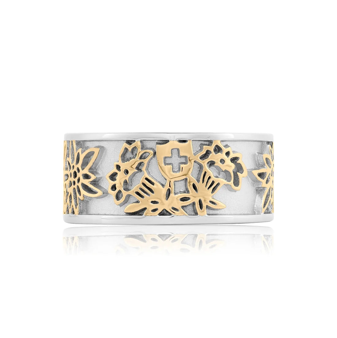 Ring Edelweiß Bicolor Sterlingsilber RG-7007-1