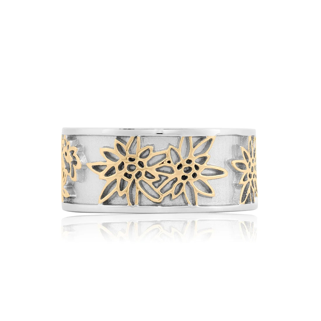 Ring Edelweiß Bicolor Sterlingsilber RG-7007-1