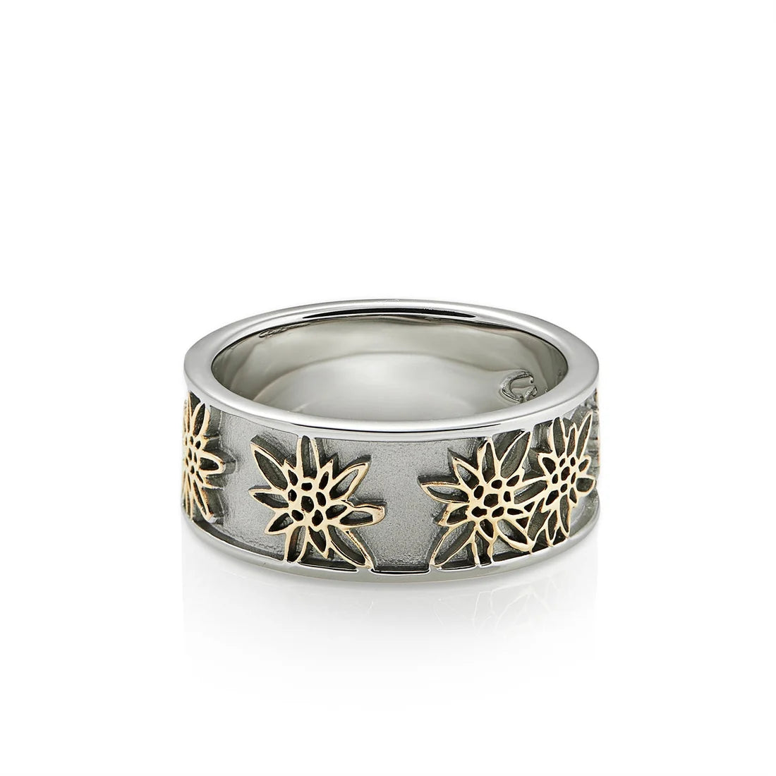 Ring Edelweiß Bicolor Sterlingsilber RG-7007-1