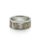 Ring Edelweiß Bicolor Sterlingsilber RG-7007-1