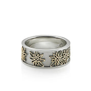Ring Edelweiß Bicolor Sterlingsilber RG-7007-1