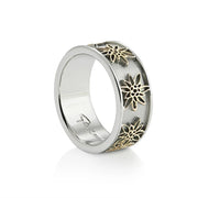 Ring Edelweiß Bicolor Sterlingsilber RG-7007-1
