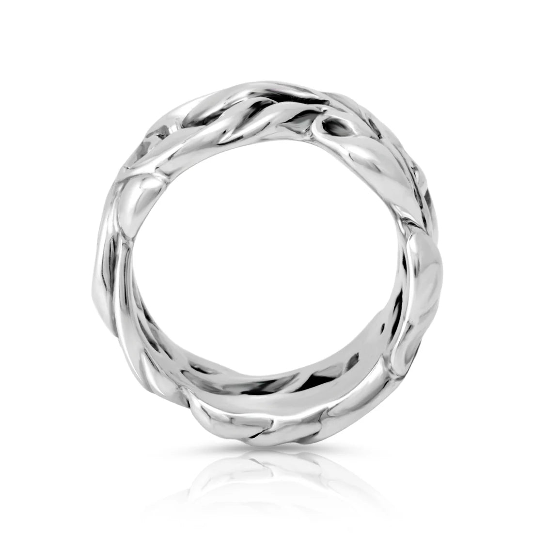 Ring aus Sterlingsilber mit oxidiertem Relieffinish 20-1067-52